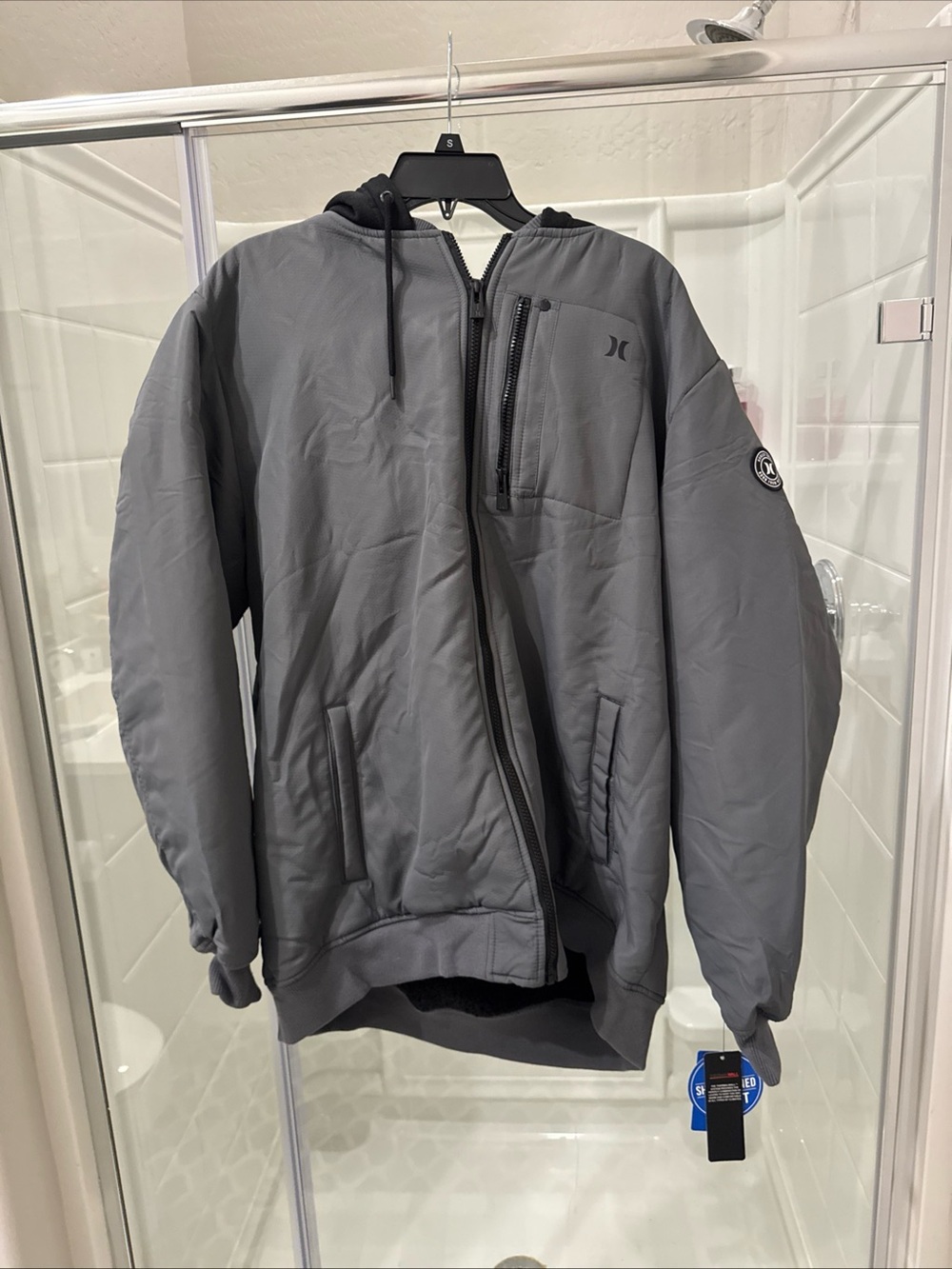 Hurley Men's Gray Hooded Jacket
